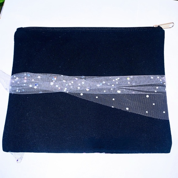 Hand Painted Floral Makeup Bag SOLD - Picture 4 of 7